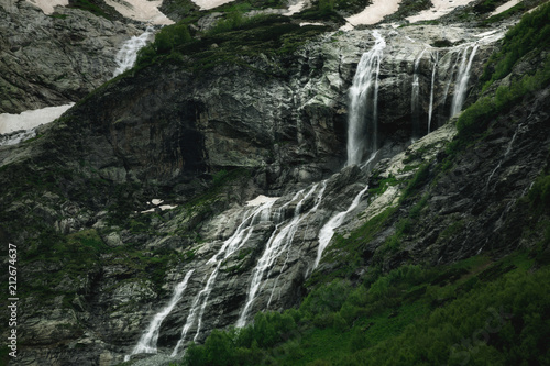 Sofia  Sophia  Waterfalls  Caucasus Mountains. Arkhyz  Russia