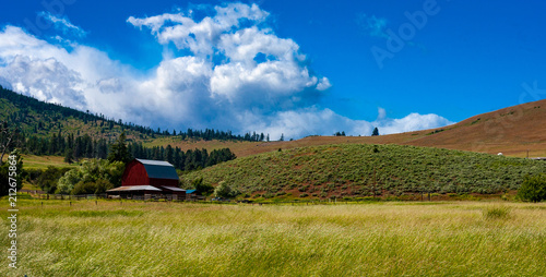barn on a hillside in Montana
