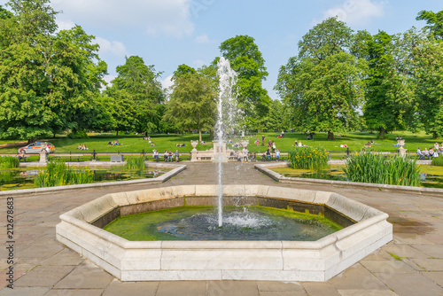 Beautiful Fountain at the Italian Garden in London, UK