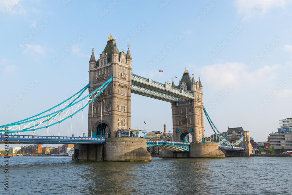Tower Bridge over River Thames in London, United Kingdom