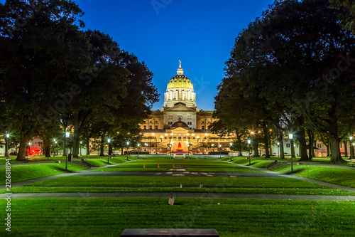 Blue Hour at the Pennsylvania Capitol photo