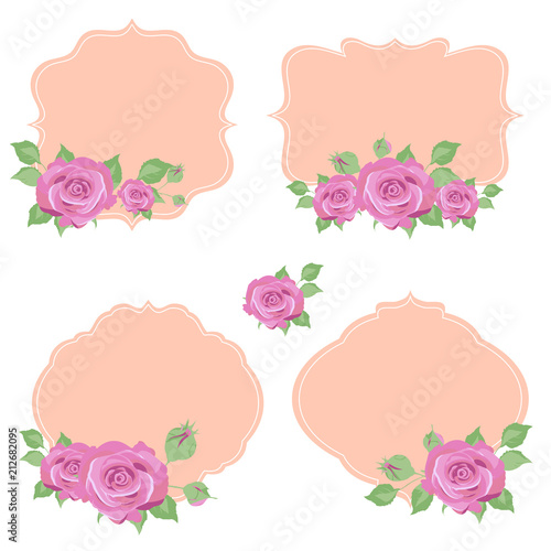 beautiful pink flowers ,roses, on a blue © aboard