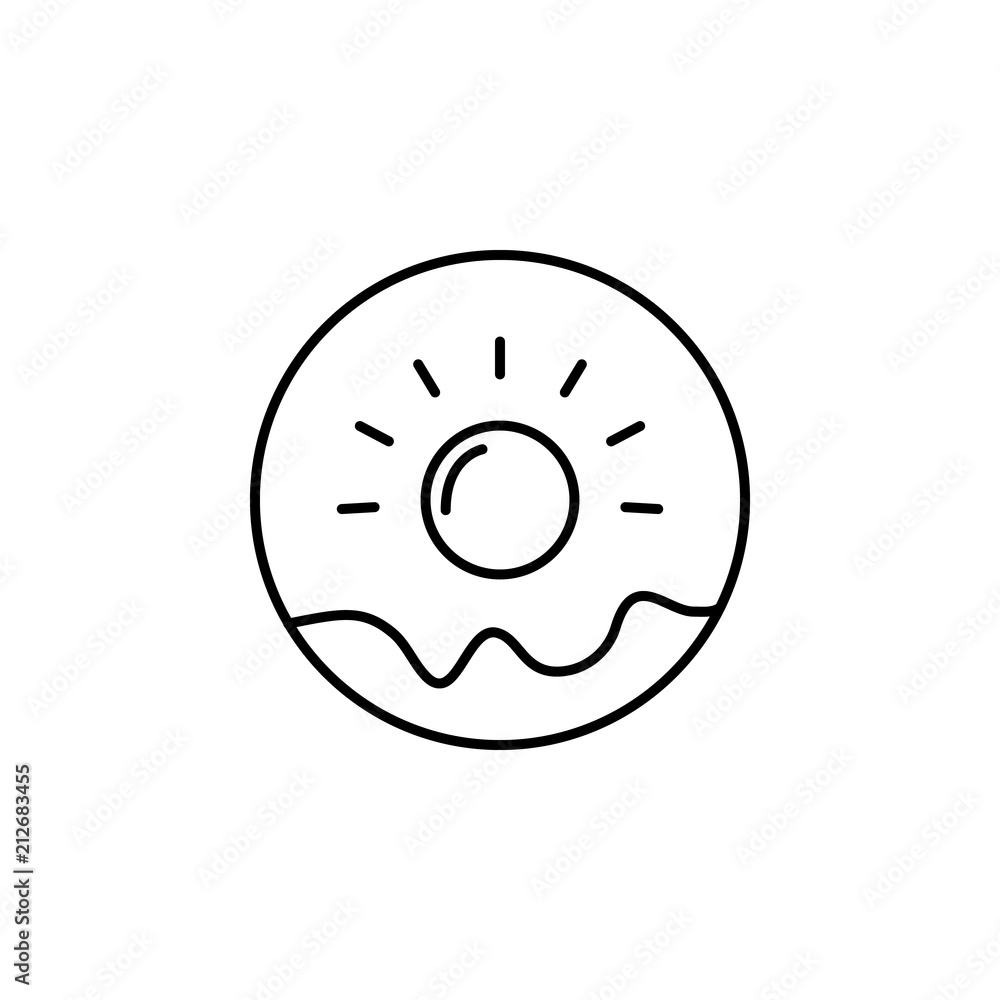 Obraz premium donut icon. Element of food and drinks icon for mobile concept and web apps. Thin line donut icon can be used for web and mobile. Premium icon