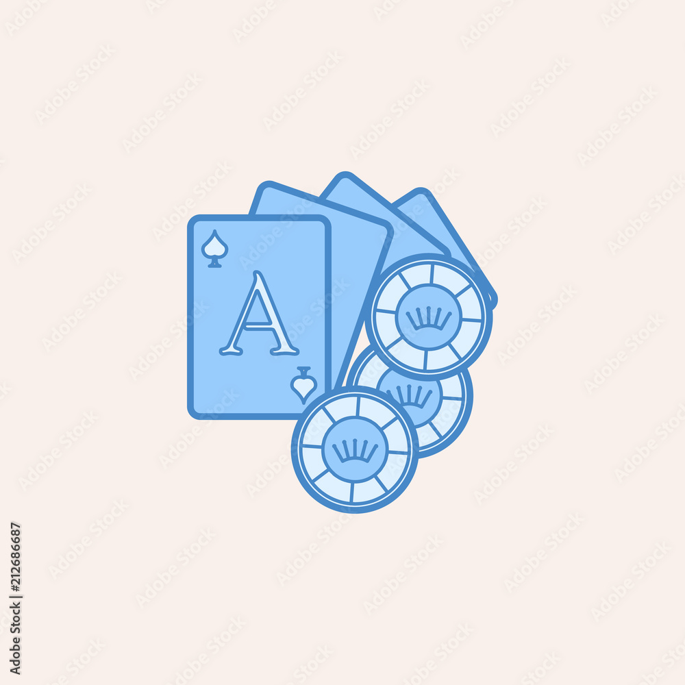playing cards and chips icon. Element of casino icon for mobile concept and web apps. Field outline playing cards and chips icon can be used for web and mobile playing cards and chips icon. Element of casino icon for mobile concept and web apps. Field outline playing cards and chips icon can be used for web and mobile
