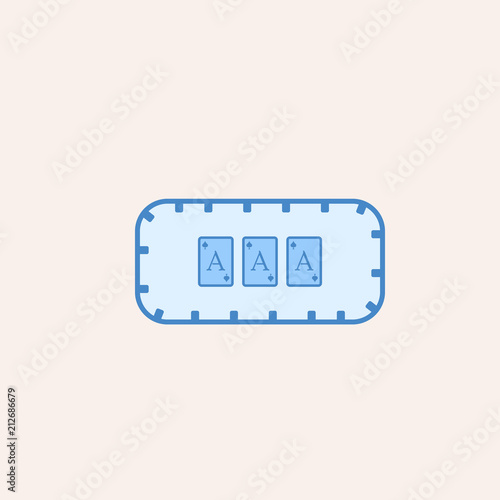 playing table in the casino icon. Element of casino icon for mobile concept and web apps. Field outline playing table in the casino icon can be used for web and mobile