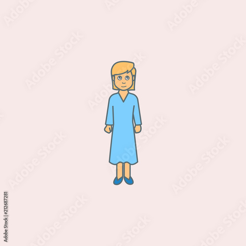 teenage girl period field outline icon. Element of generation icon for mobile concept and web apps. Field outline teenage girl period icon