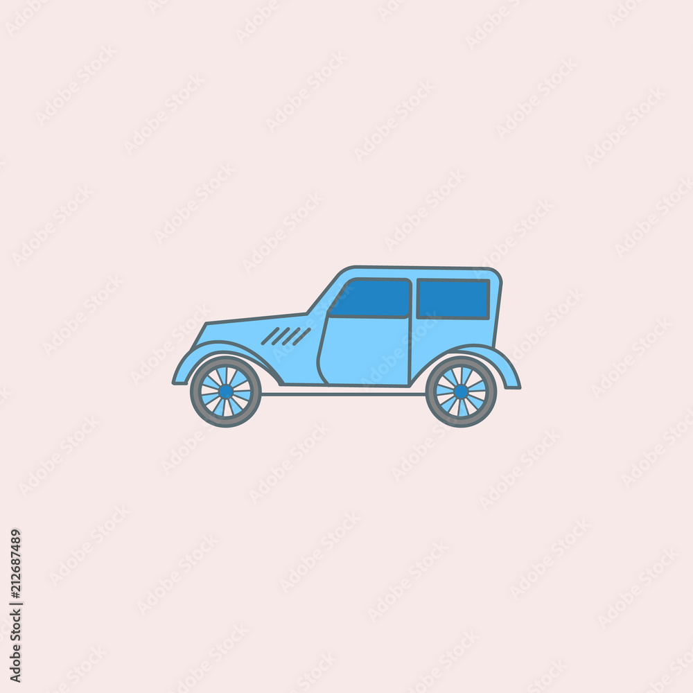 cars of the forties field outline icon. Element of generation icon for mobile concept and web apps. Field outline cars of the forties icon can be used for web and mobile