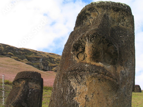 Moais de Isla Pascua, Rapa Nui, Chile. Patrimonio de la Humanidad