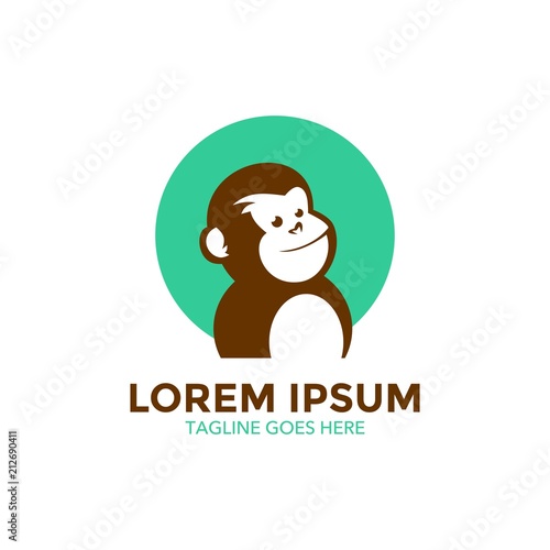 ape logo template. monkey