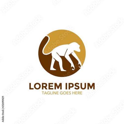 ape logo template. monkey