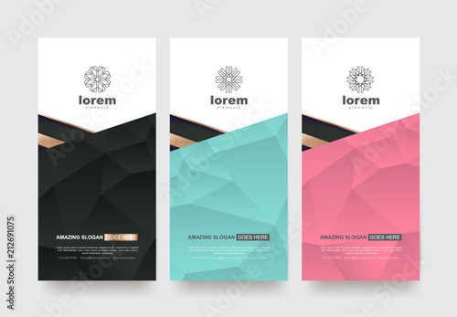 Vector set packaging templates nature luxury or premium products.logo design with trendy linear style.voucher discount, flyer, brochure.book cover vector illustration.greeting card background.