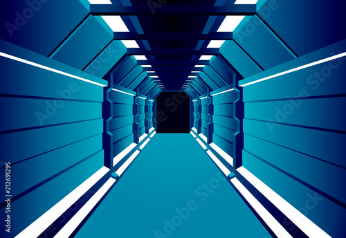 Corridors secret Building. vector illustration