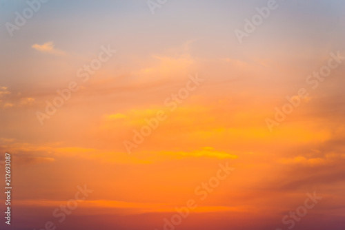 Orange sky at the sunset © somra