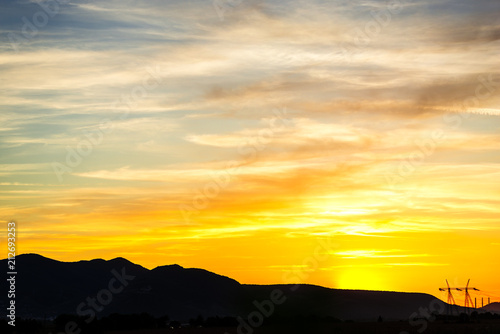 Clouds at the sunset