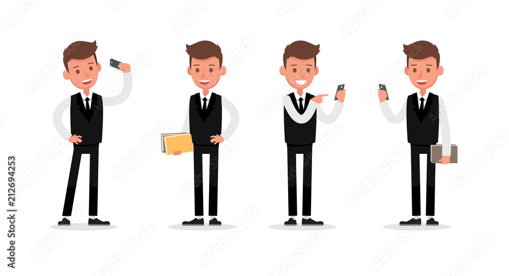 Set of Businessman character vector design. no26 Set of Businessman character vector design. no26