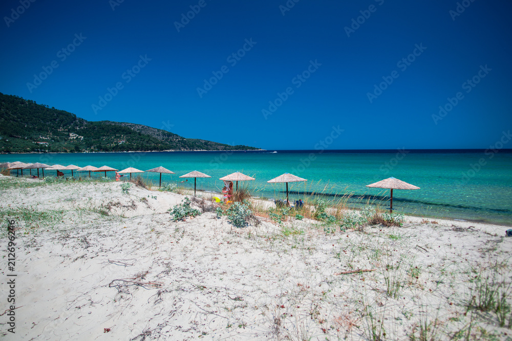 Wild beach in Thassos island, Greece
