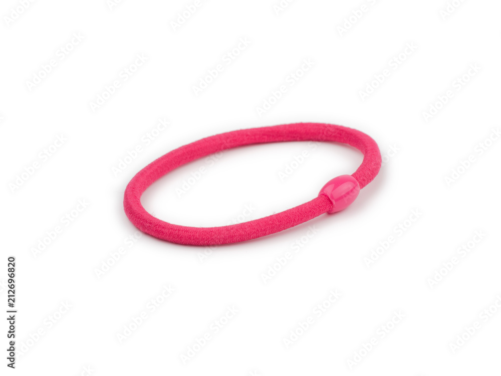 Naklejka premium Colorful hair bands on white background.