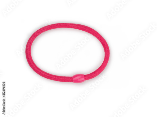 Colorful hair bands on white background.