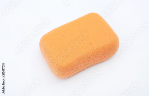 Sponge bath isolated on white background.