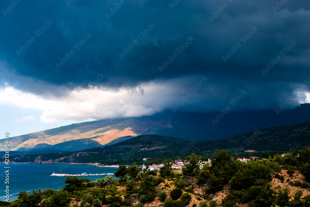 Cloudy weather in Greece