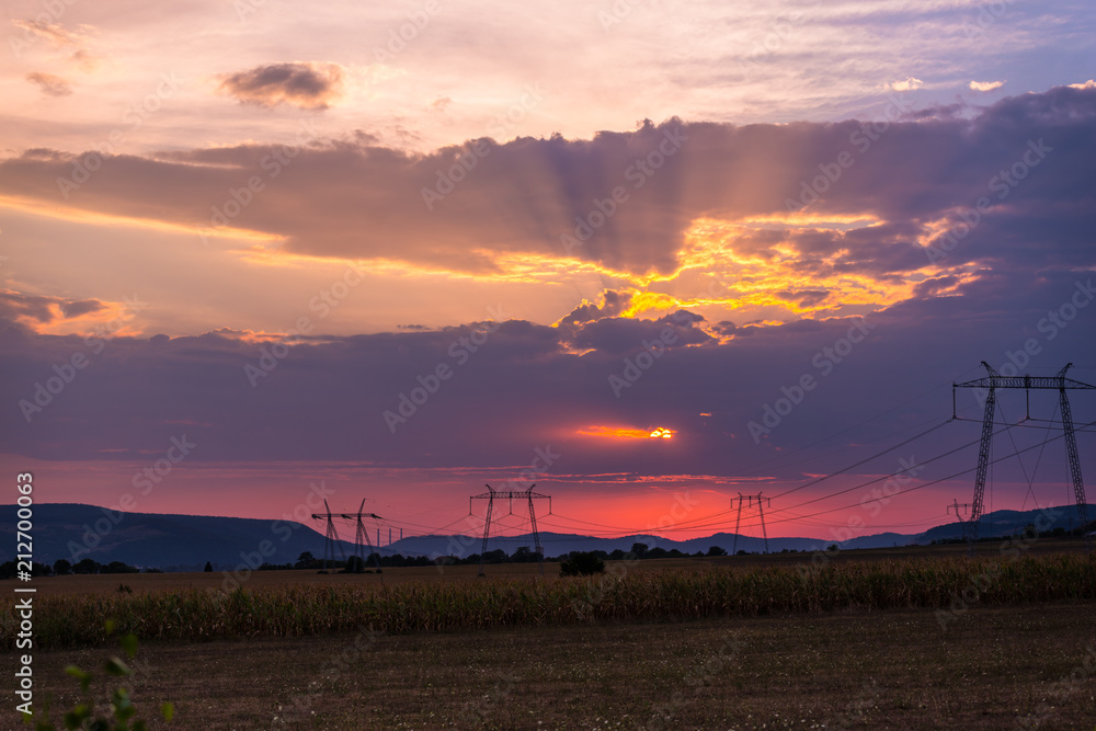 Obraz premium Clouds at the sunset