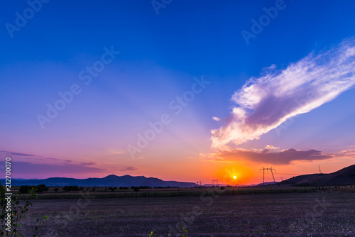 Sky at the sunset