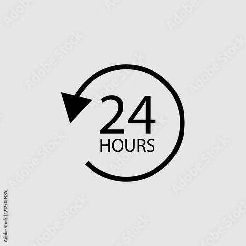 Twenty four hour icon vector