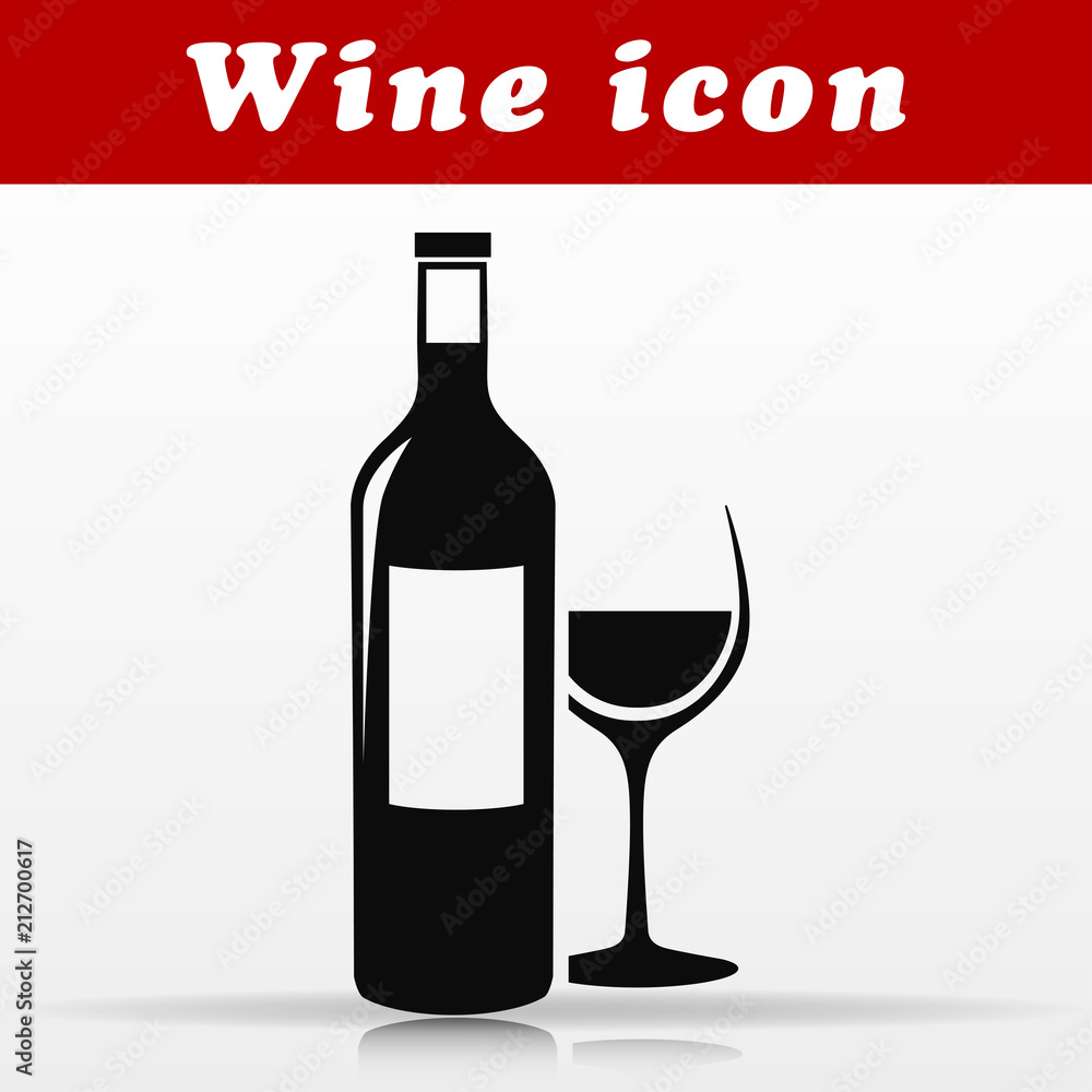 black wine vector icon design