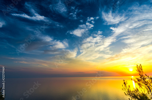 Fototapeta Naklejka Na Ścianę i Meble -  Fantastic sunset in Greece