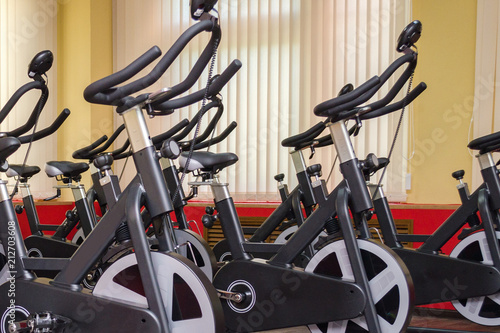 exercise bikes in the gym
