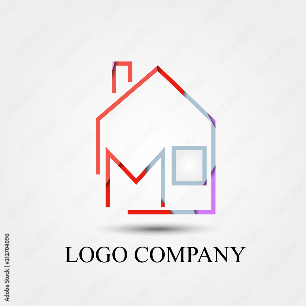 home company with M letter vector logo, symbol, icon for logo company home company with M letter vector logo, symbol, icon for logo company