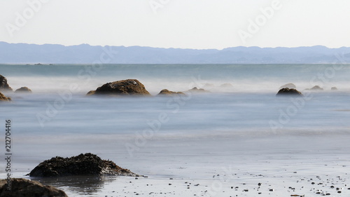 Rocks and Waves  at seahore     浜の岩と波 photo