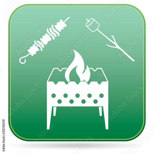 Brazier, zephyr and kebab icon