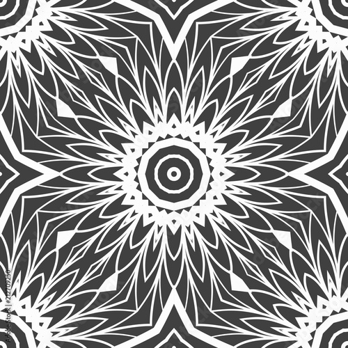 Decorative Square Template for Fabric Print. Azhure floral seamless pattern. Vector illustration. For fabric, bandana, carpet, shawl design.