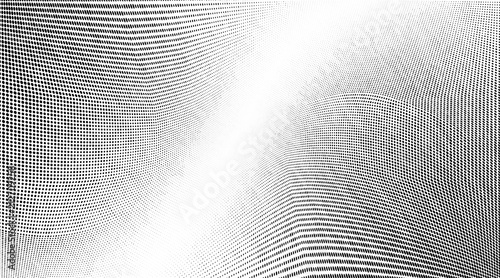 Wallpaper Mural Abstract monochrome grunge halftone pattern. Soft dynamic lines. Vector illustration with dots. Modern polka dots background Torontodigital.ca