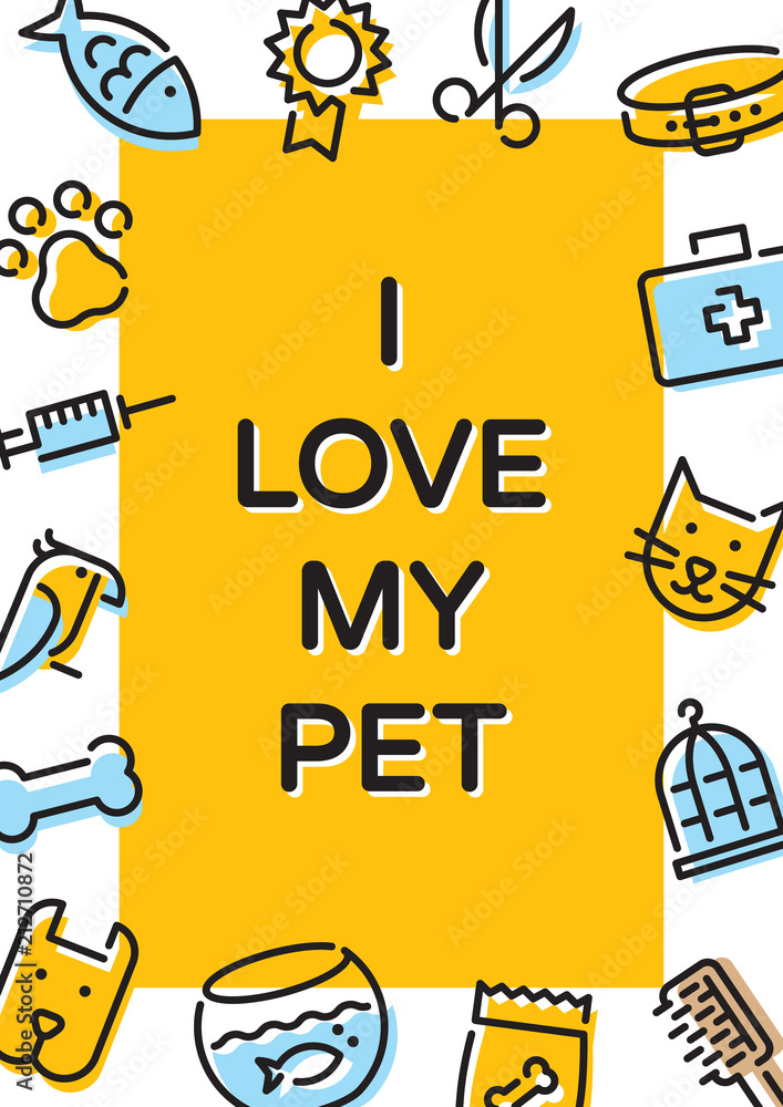 Vector Pet Icon Banner Template Vector Pet Icon Banner Template