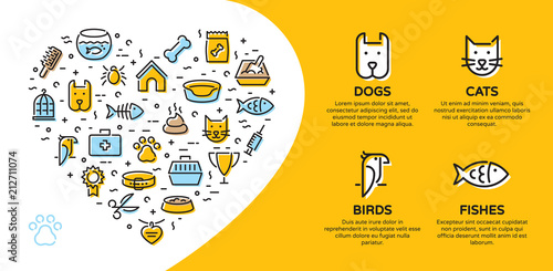 Vector Pet Icon Banner Template