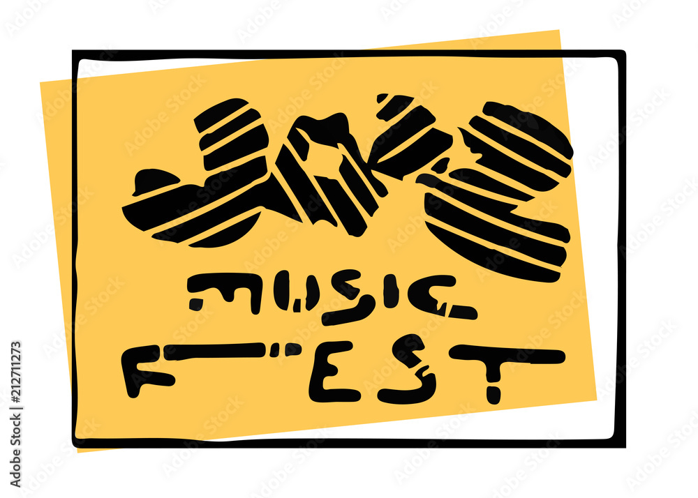 Fototapeta premium Music festival lettering