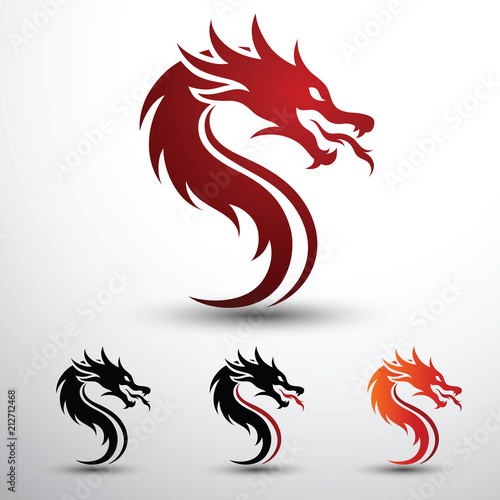 Dragon head vector