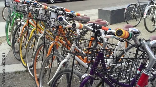 Colourful bikes in San Fran photo