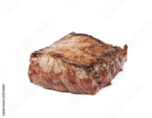 Fragment of a cooked beef meat isolated