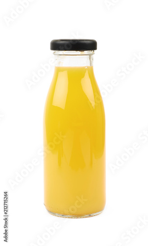 Bottle of orange juice isolated