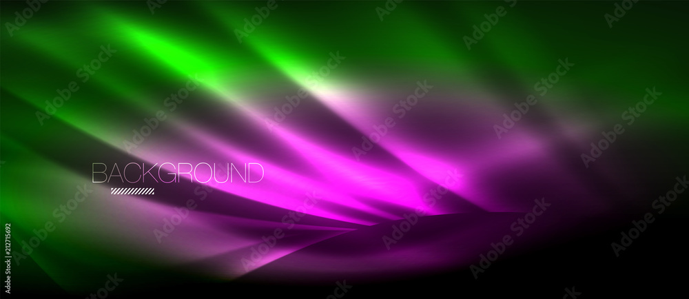 Neon glowing wave, magic energy and light motion background. Wallpaper template, hi-tech future concept Neon glowing wave, magic energy and light motion background. Wallpaper template, hi-tech future concept