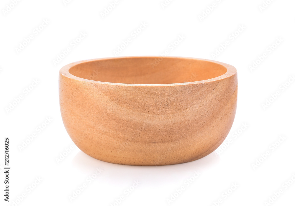 wood bowl on white background wood bowl on white background