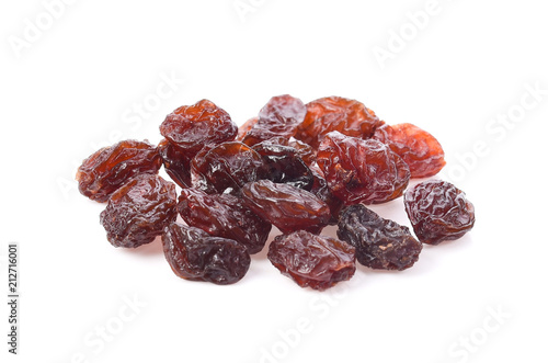 raisin on white background