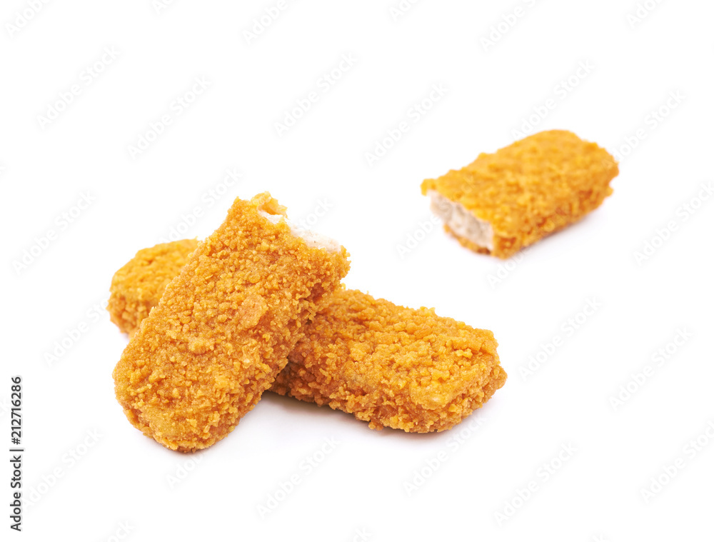 Fish stick in breadcrumbs isolated Fish stick in breadcrumbs isolated