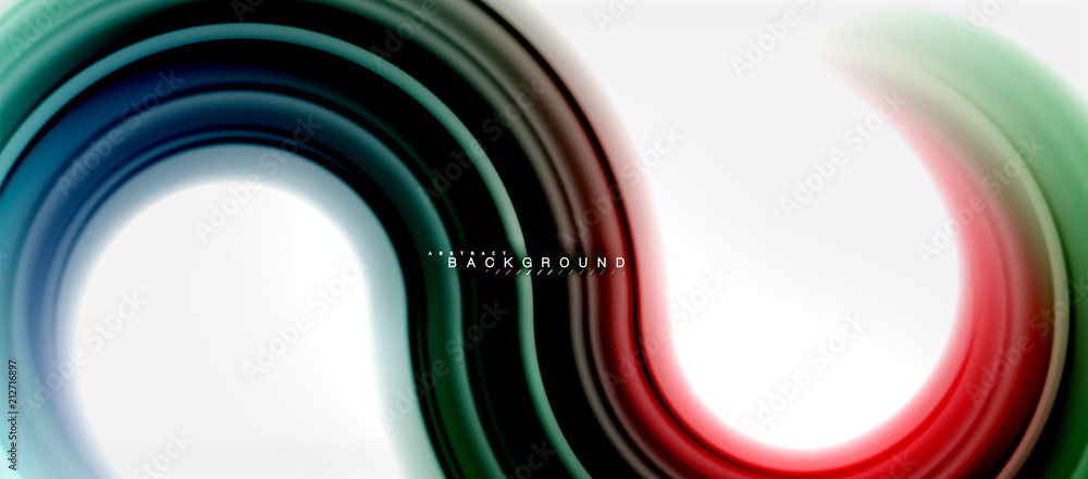 Rainbow fluid color line abstract background - swirl and circles, twisted liquid colours design, colorful marble or plastic wavy texture backdrop, multicolored template for business or technology Rainbow fluid color line abstract background - swirl and circles, twisted liquid colours design, colorful marble or plastic wavy texture backdrop, multicolored template for business or technology