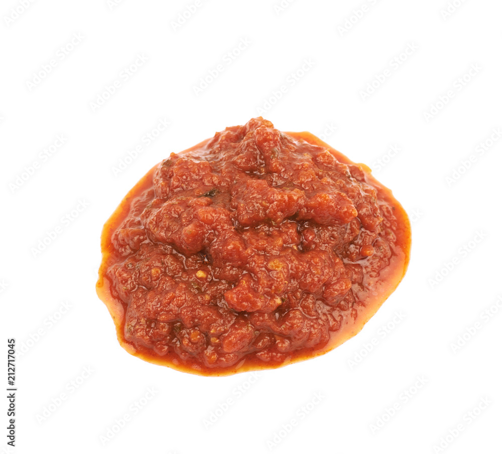 Puddle of marinara tomato sauce Puddle of marinara tomato sauce