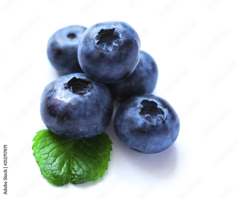 Blueberries on white background Blueberries on white background