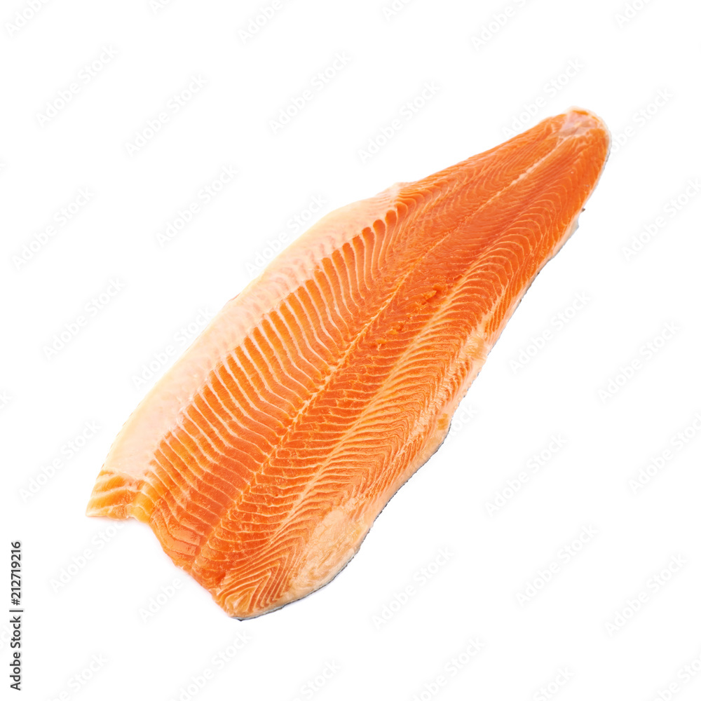 Raw salmon fillet fish isolated Raw salmon fillet fish isolated
